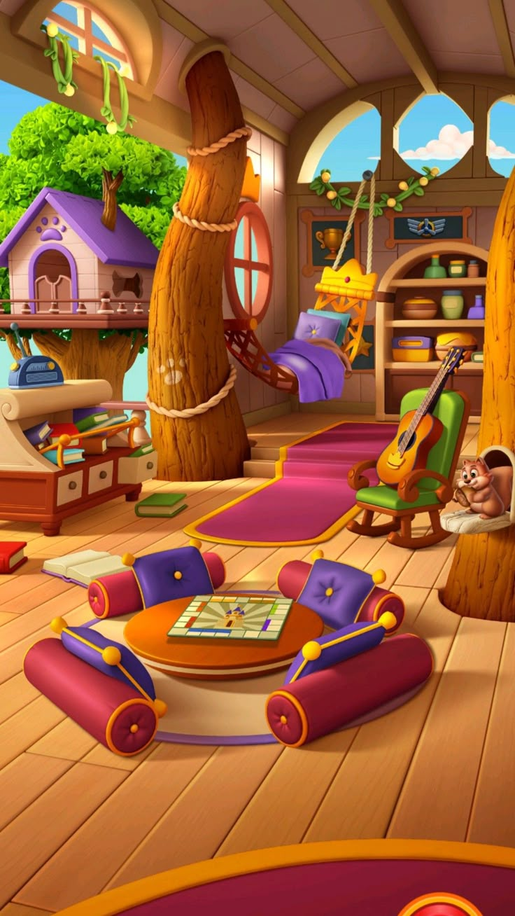 Cozy gaming room with arcade machine